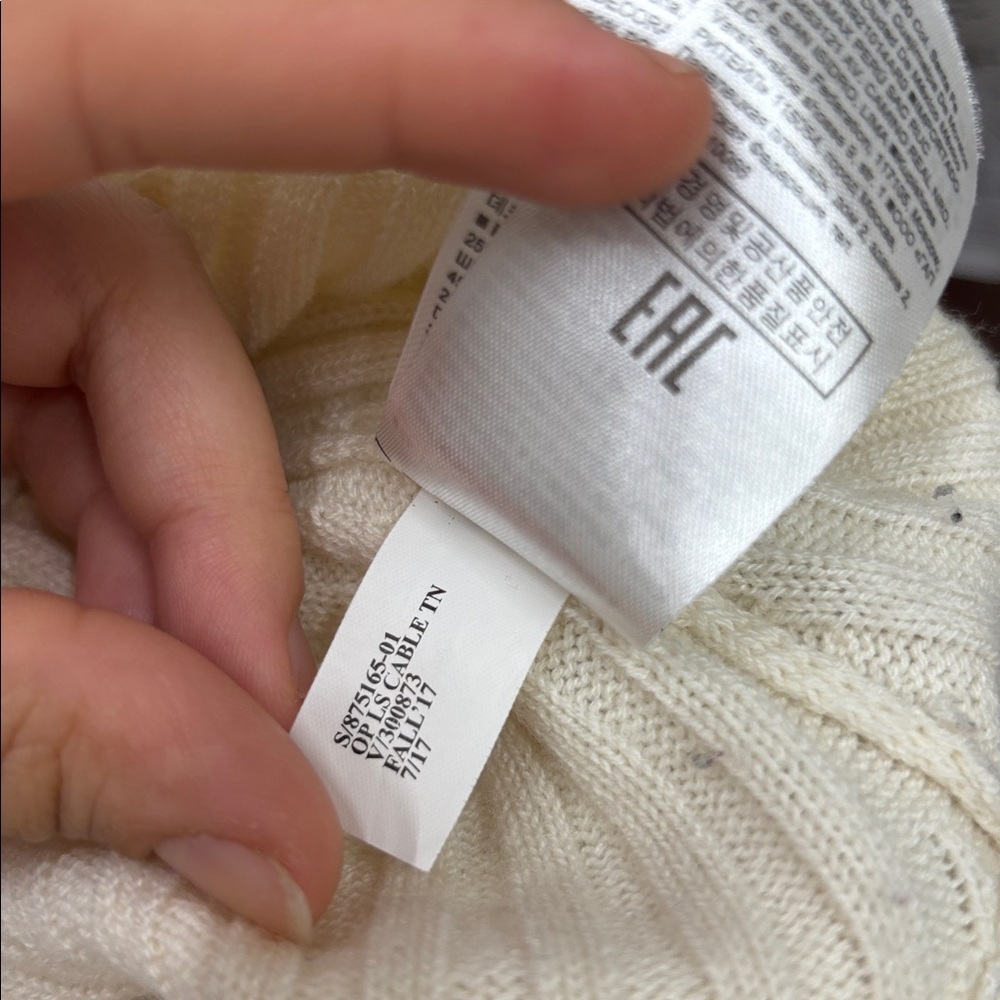 Banana Republic x Olivia Palmero Elegant Knit Lace Turtleneck Sweater Small - Picture 10 of 11